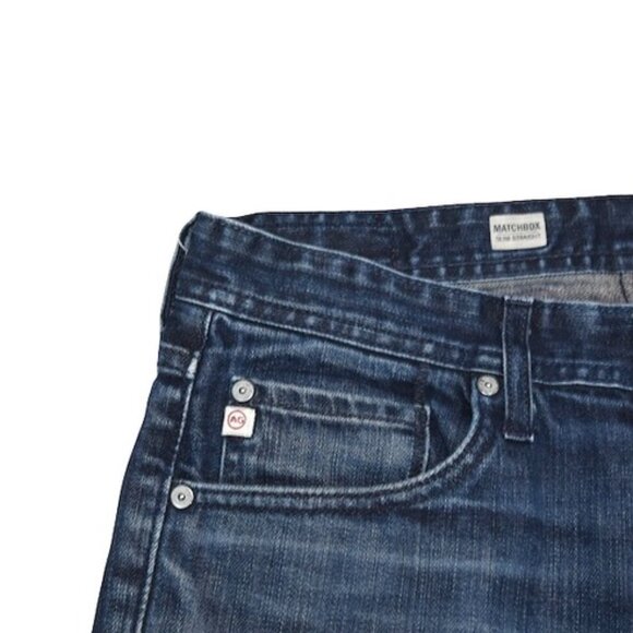 AG Adriano Goldschmied Matchbox Jeans 32 Slim Straight Dark Wash Premium Denim - Picture 4 of 11